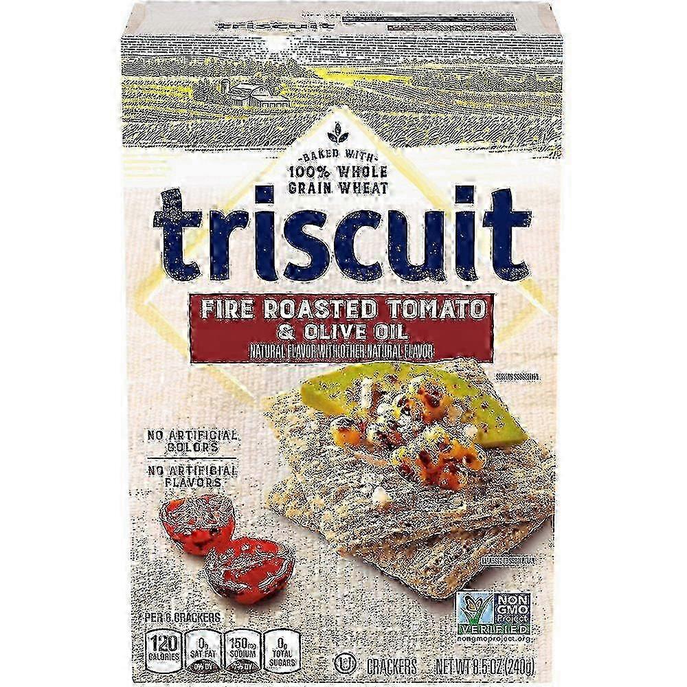 Triscuit Whole Grain Wheat Crackers, Fire Roasted Tomato & Olive Oil Flavor, 8.5 Oz