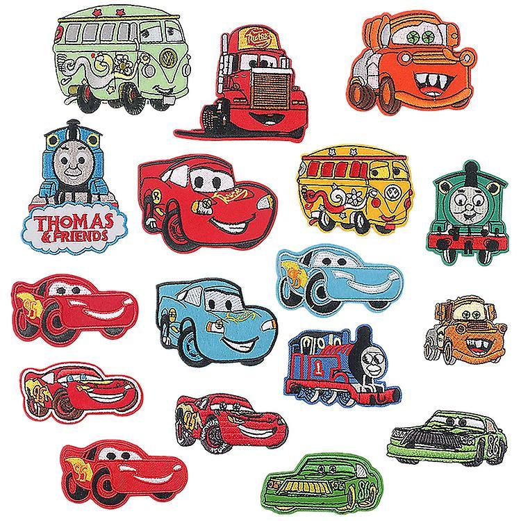 Phwj 17 Pieces Children's Iron-on Patches With Cars Thomas Sew-on Patch Children's Iron-on Patch Children's Knee Reinforcement Iron-on Patch Jeans ...