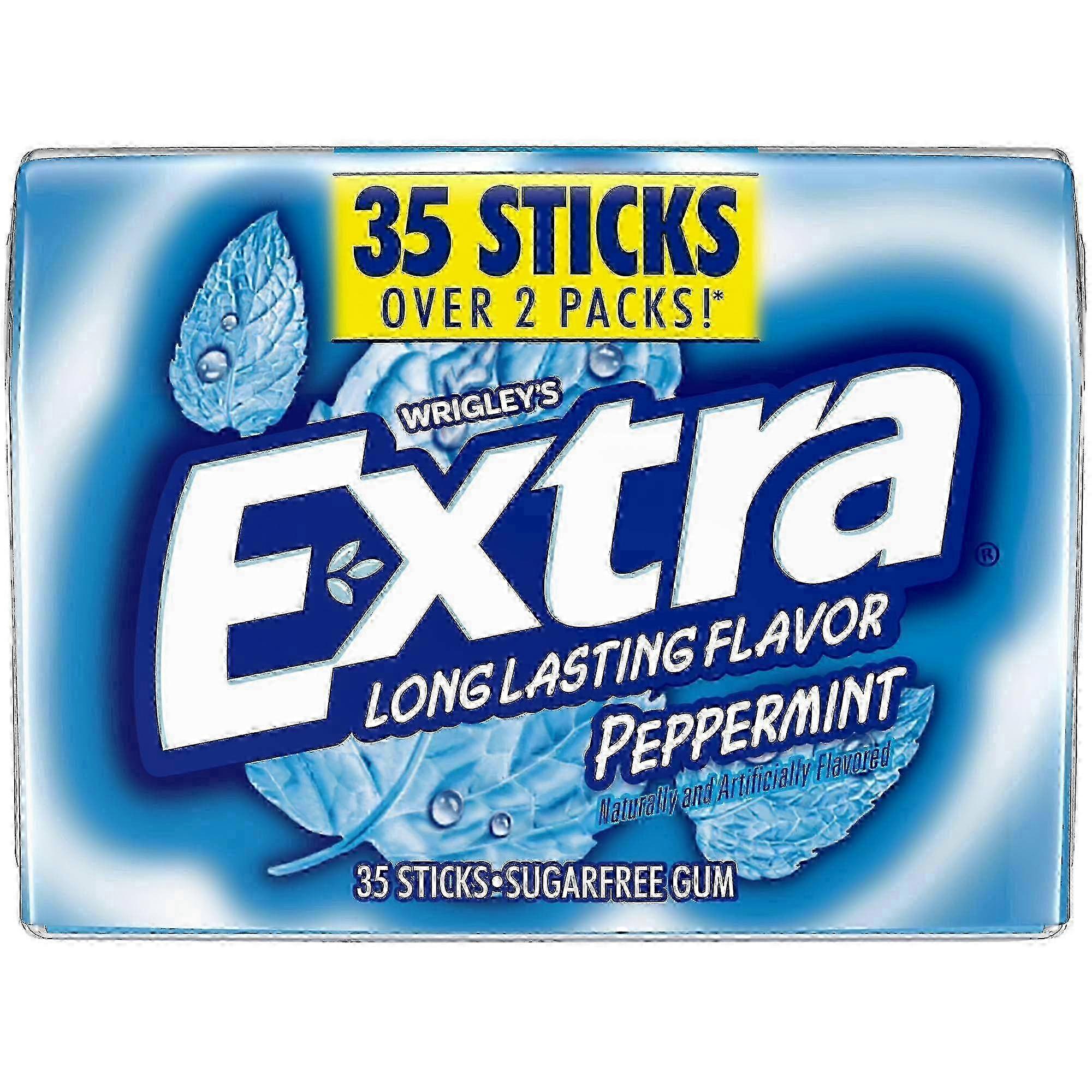 Extra Peppermint Sugar Free Gum Sticks, 35 Ea