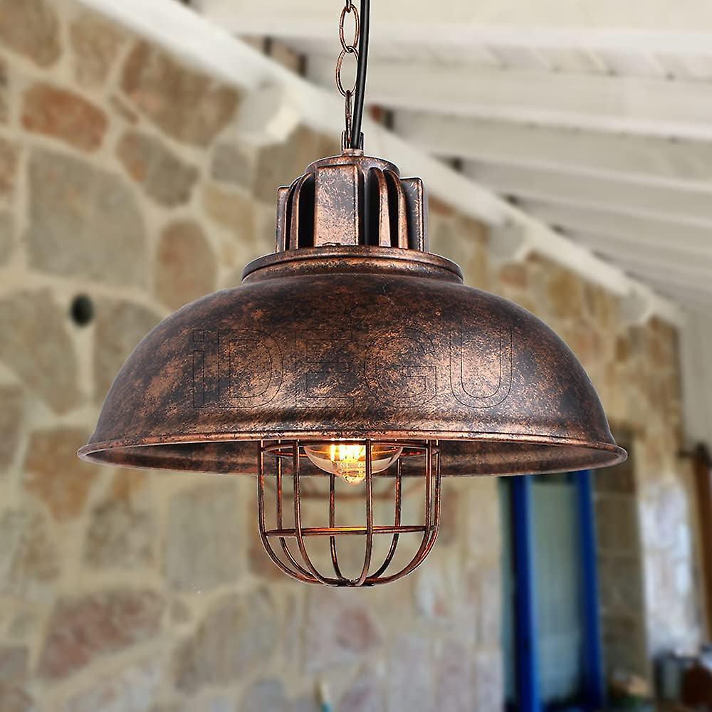 Xpba Pendant Light E27 Industrial Ceiling Chandelier  33cm Black Vintage Pendant Lamp For Living Room, Kitchen, Restaurant, Cafe And Bar (z Rust - ...