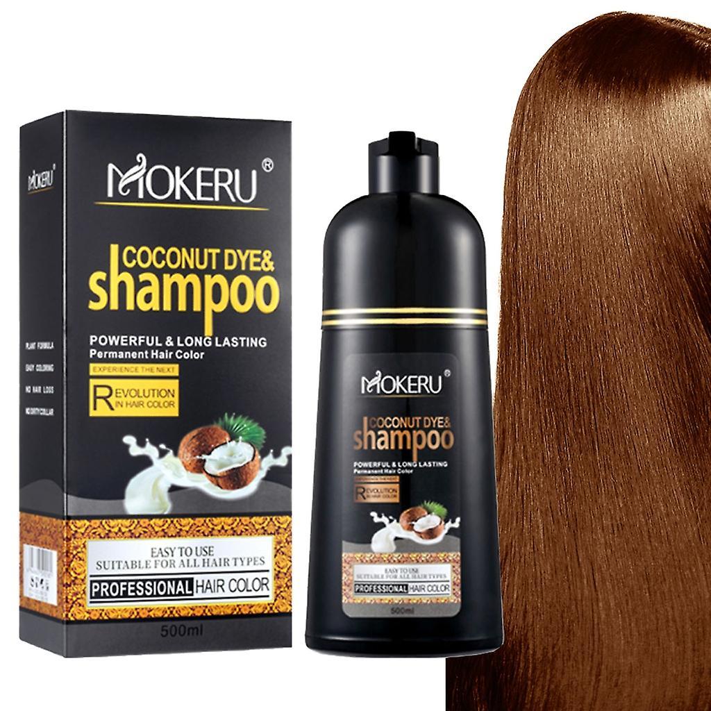 unbrand Hair Dye Shampoo for Women Men Hair Color Shampoo Hair Coloring in Minutes Light brown