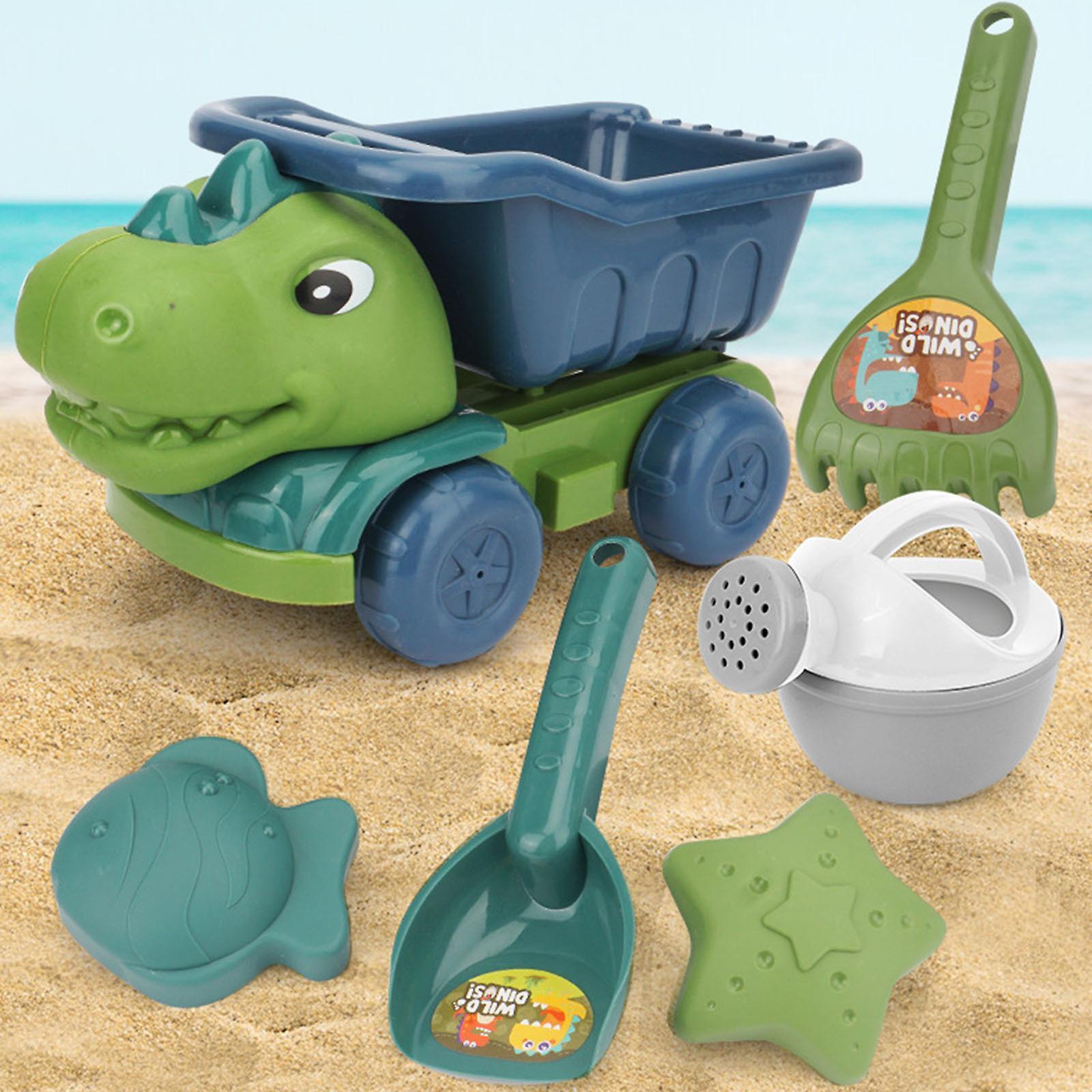 Baodan Children's Dinosaur Engineering Vehicle Shovel Beach Toy Set C