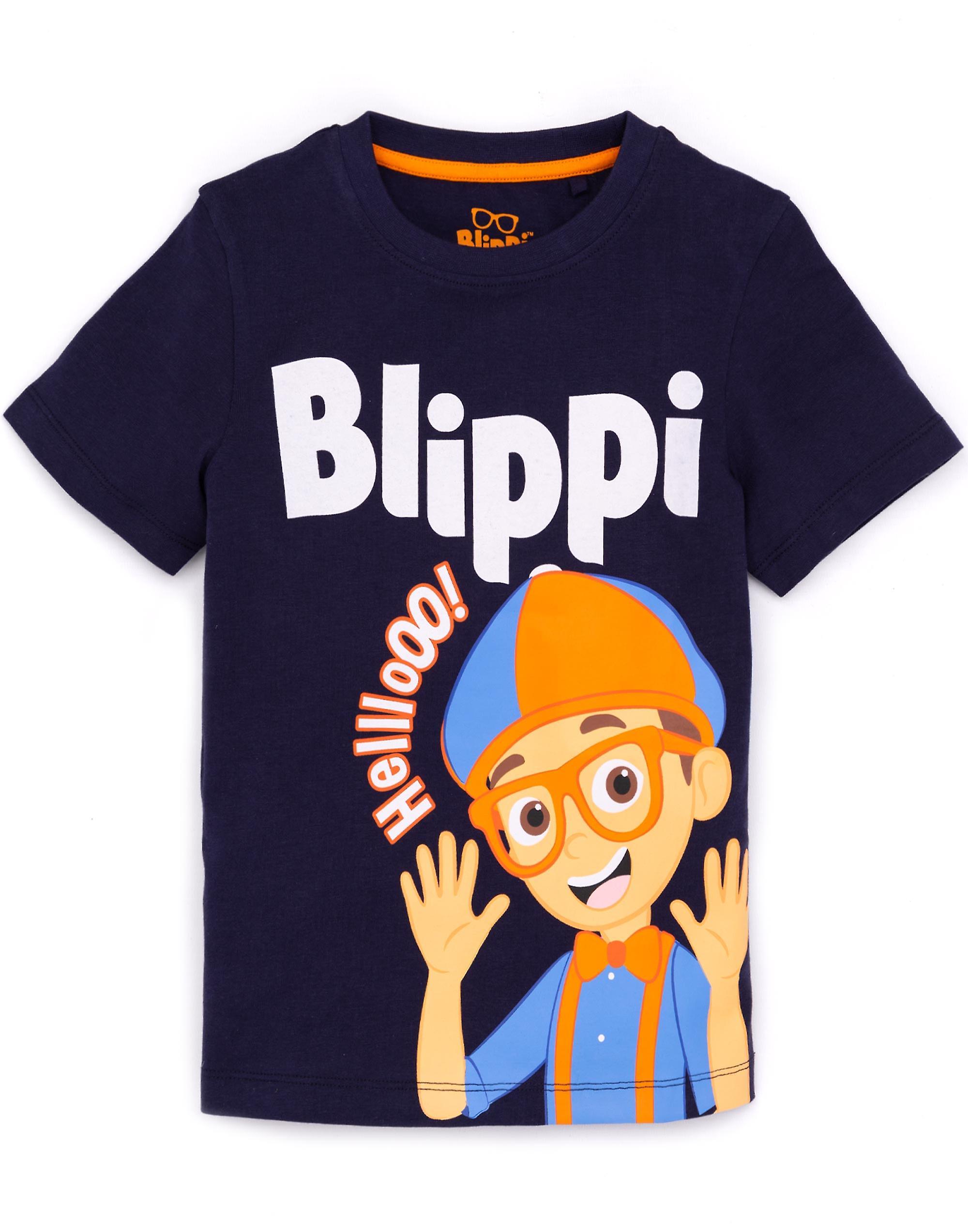 Blippi Unisex Kids Short Sleeved T-Shirt Blue Blippi 4-5 Years