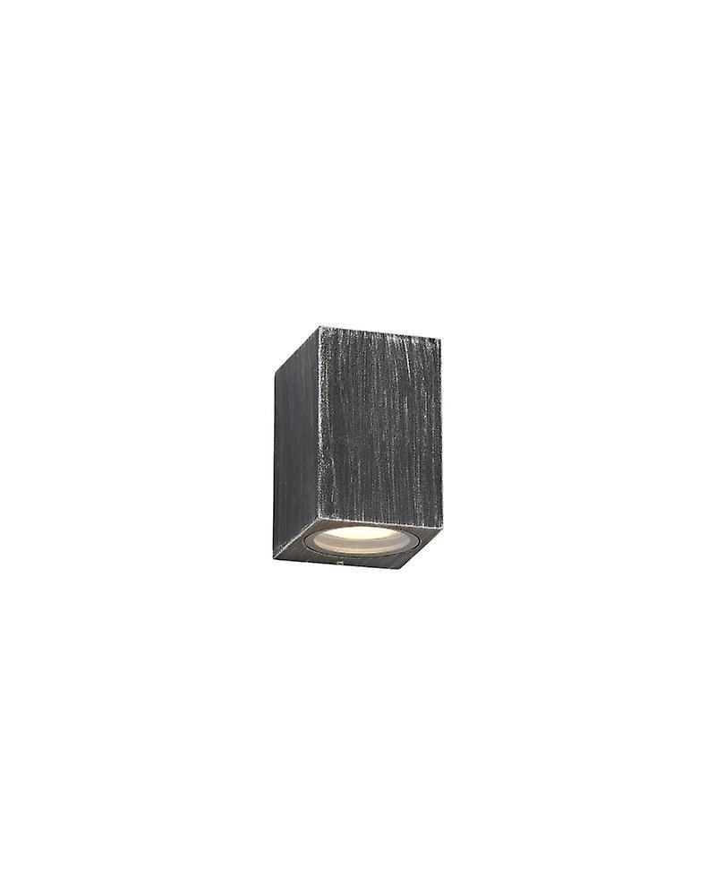 Volani Annabel Rectangle Wall Lamp, 1 X Gu10, Ip54, Black/silver