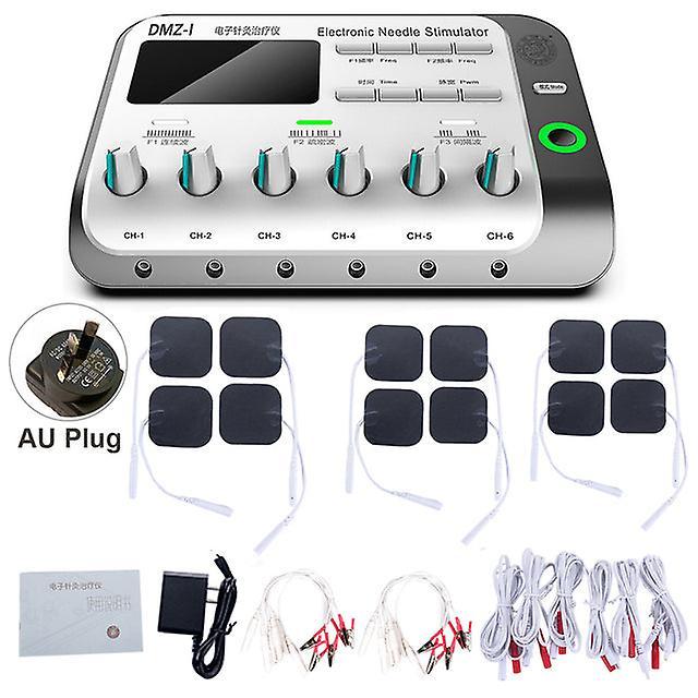 mickcara Eletric Muscle Stimulator 6 Output Channel Digital Electrical Acupuncture Needle Health Relax Electroacupuncture Patch Massager Au plug