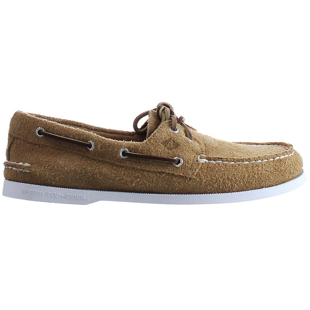 Sperry A/O 2-Eye Slip-On Brown Suede Leather Mens Shoes STS23939 UK 9.5 EU 44 US 10.5