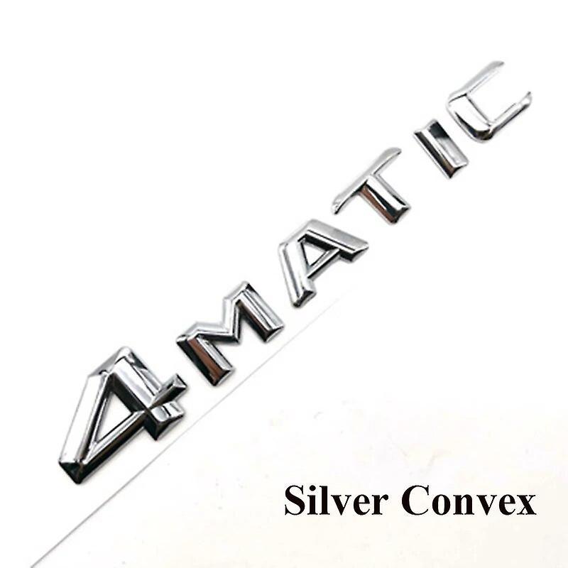 Hikig 3d Abs 4 Matic Logo 4matic Emblem Letters Car Trunk Badge For Mercedes A E C Glk Glc 220 250 Ml 320 4matic Sticker Accessories Silver Convex