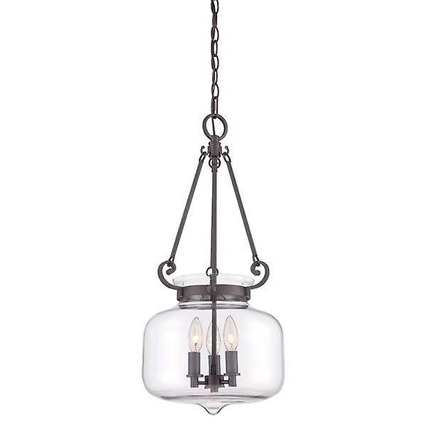 Stewart 3 Light Ceiling Pendant Western Bronze E14