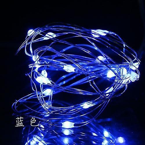 Slowmoose Battery-powered Cork Bottle Light, Diy Led String Bar, Birthday Party Stopper blue 2M