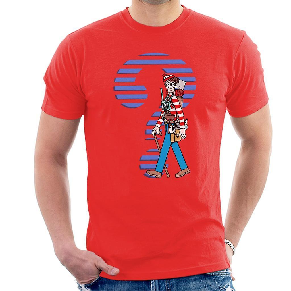 Wheres Wally Where's Wally Question Mark Men's T-Shirt Red XX-Large