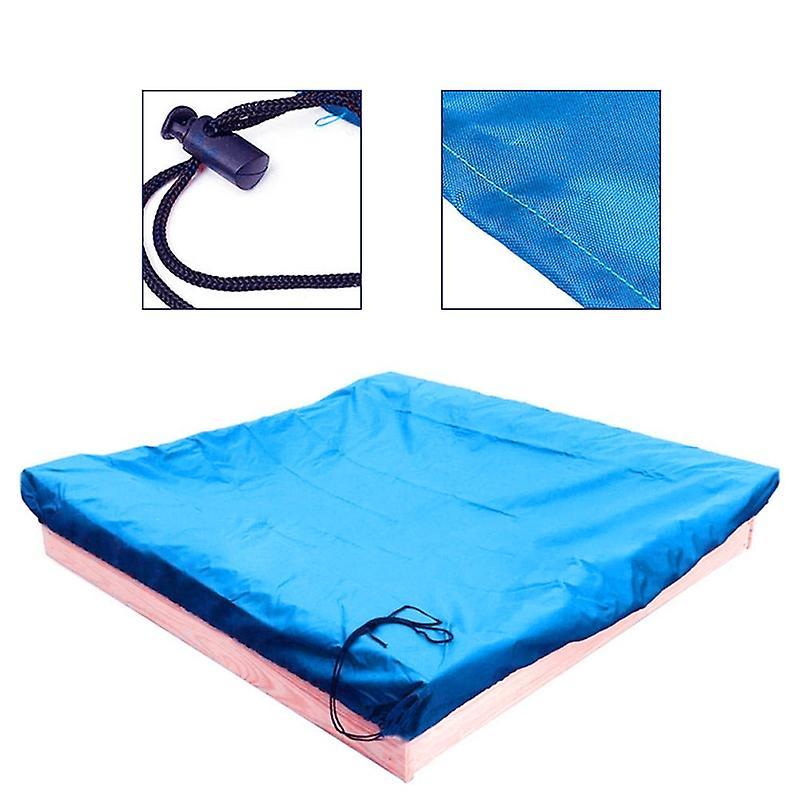 El Contente Sand Pit Sandbox Cover With Drawstring Waterproof Uv Protection For Sandbox Outdoor Blue 120x120x20