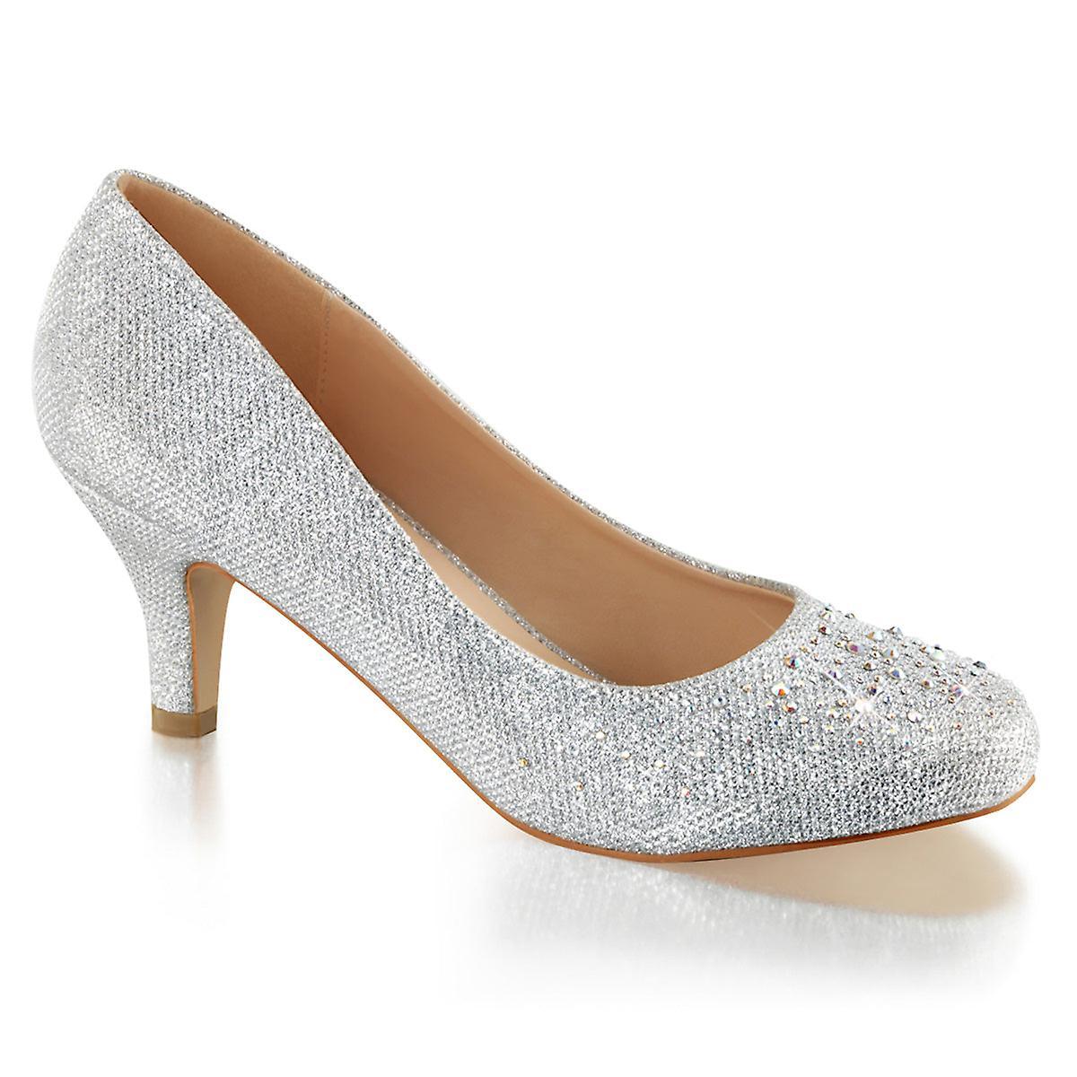 Fabulicious womens pumps doris-06 slv glitter mesh fabric Uk 6/eu 39/us 9