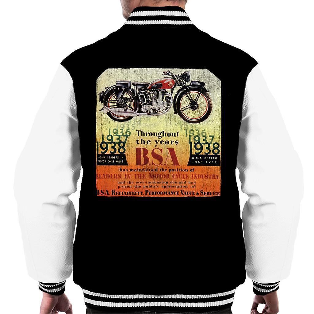 BSA Throughout The Years Men's Varsity Jacket Black/White XX-Large