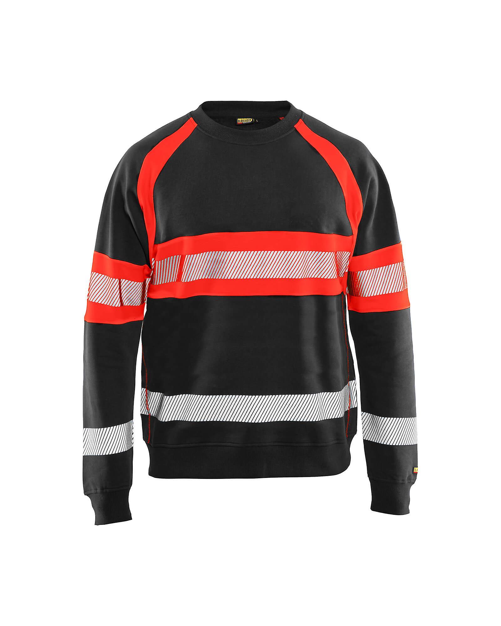 Blaklader 3359 work sweatshirt hi-vis - mens (33591158) Black/red M