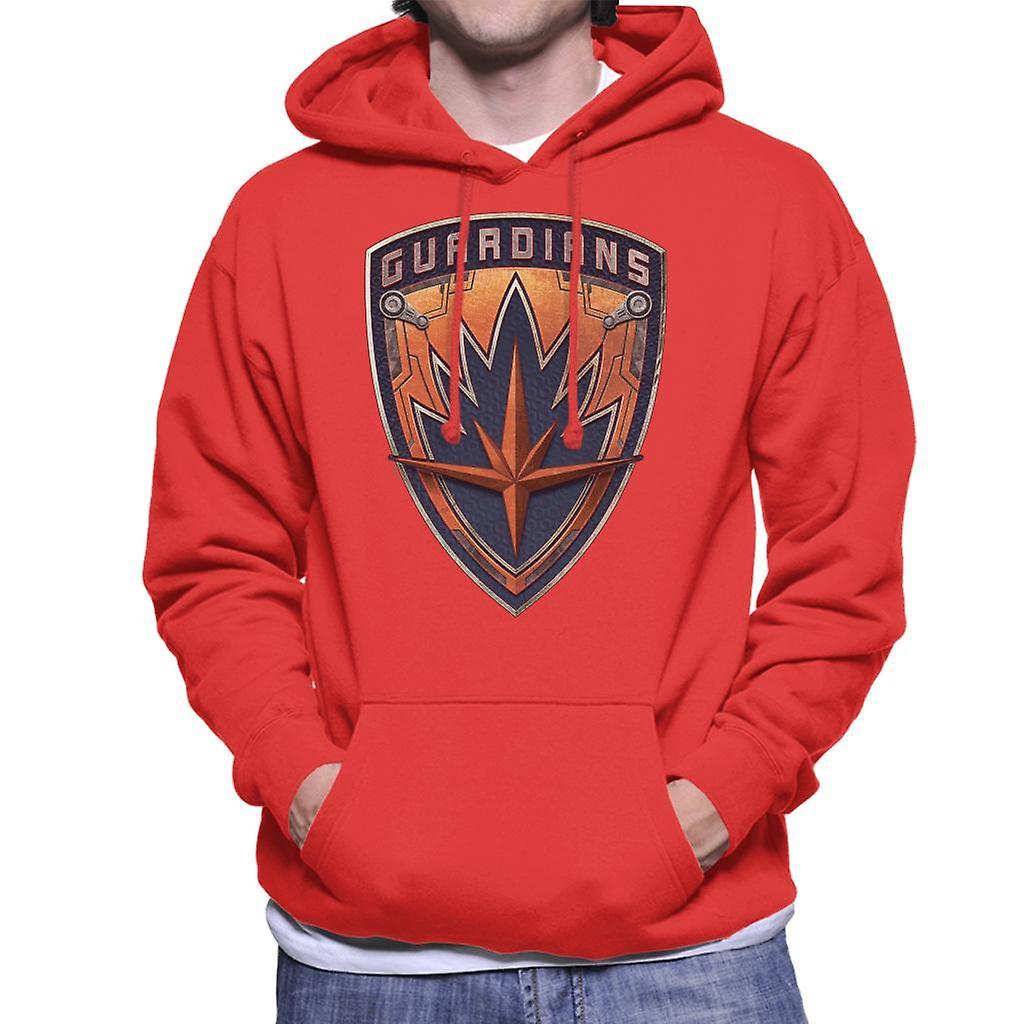 Marvel Guardians Of The Galaxy Vol 2 Shield Design Men's Hooded Sweatshirt Red Medium