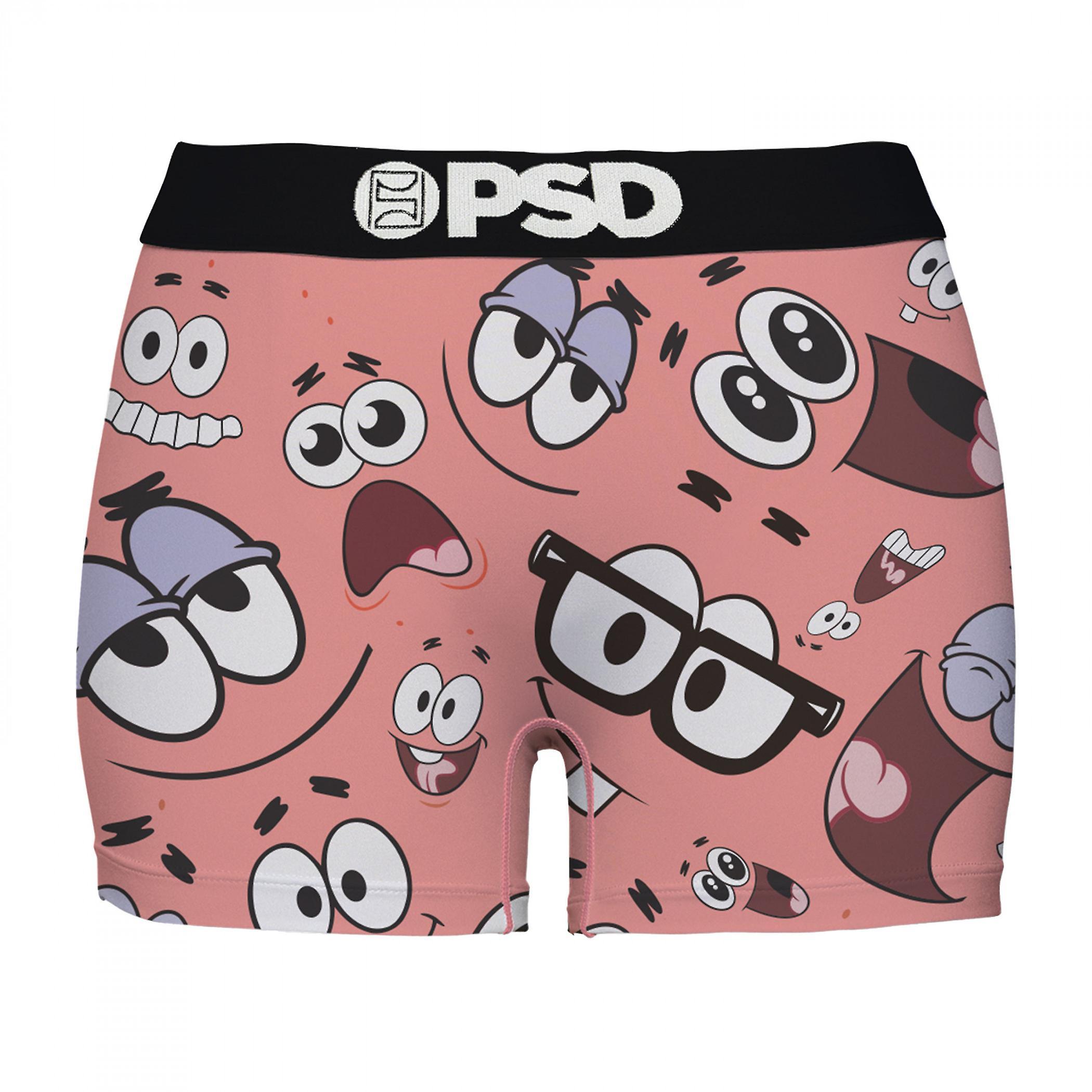 Tv Shows SpongeBob SquarePants Patrick Faces PSD Boy Shorts Underwear Pink Medium