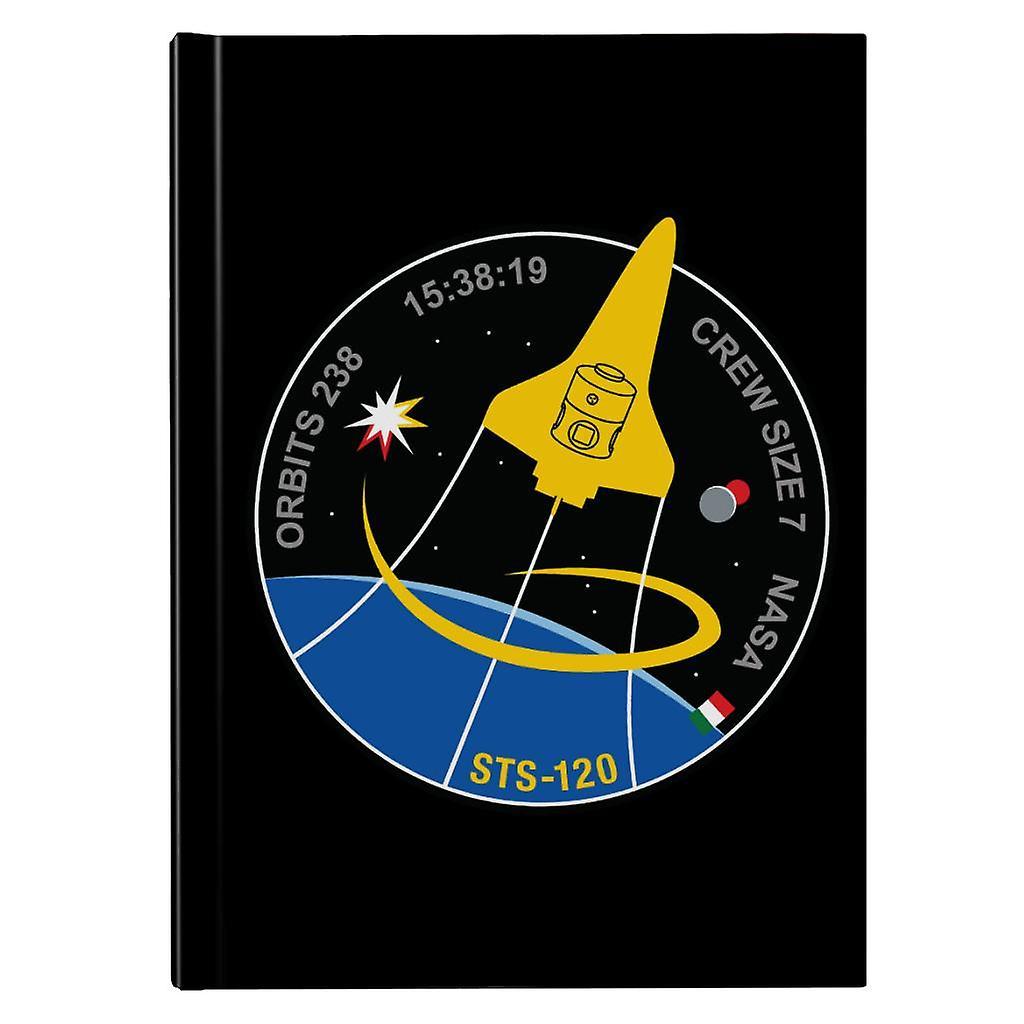 NASA STS 120 Shuttle Mission Imagery Patch Hardback Journal Black 13 x 18.5 cm