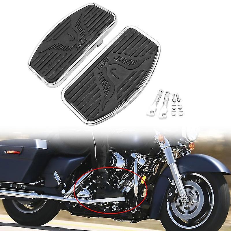 HCSC Front Motorcycle Floorboards Foot Pegs Footrest Footboard Black For Harley Sportster Xl883 1200 X48 72 Dyna Softail 02-21