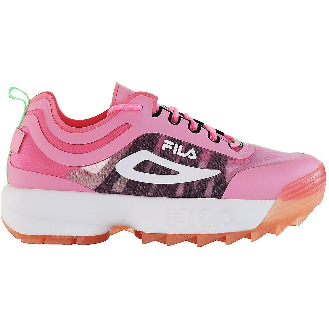 Fila Disruptor Run Lace-Up Pink Synthetic Womens Trainers 1010867_72C UK 4.5 EU 38 US 7