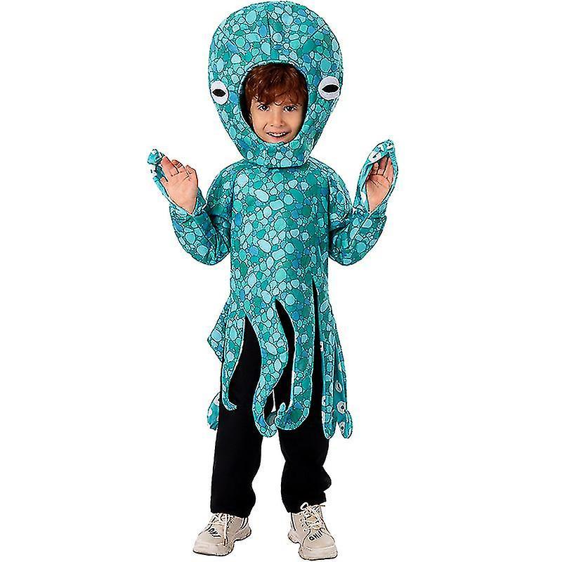 Octopus Cosplay Costume For Kids Sea Animal Jumpsuit Halloween Carnival Party Costume Whbyv L