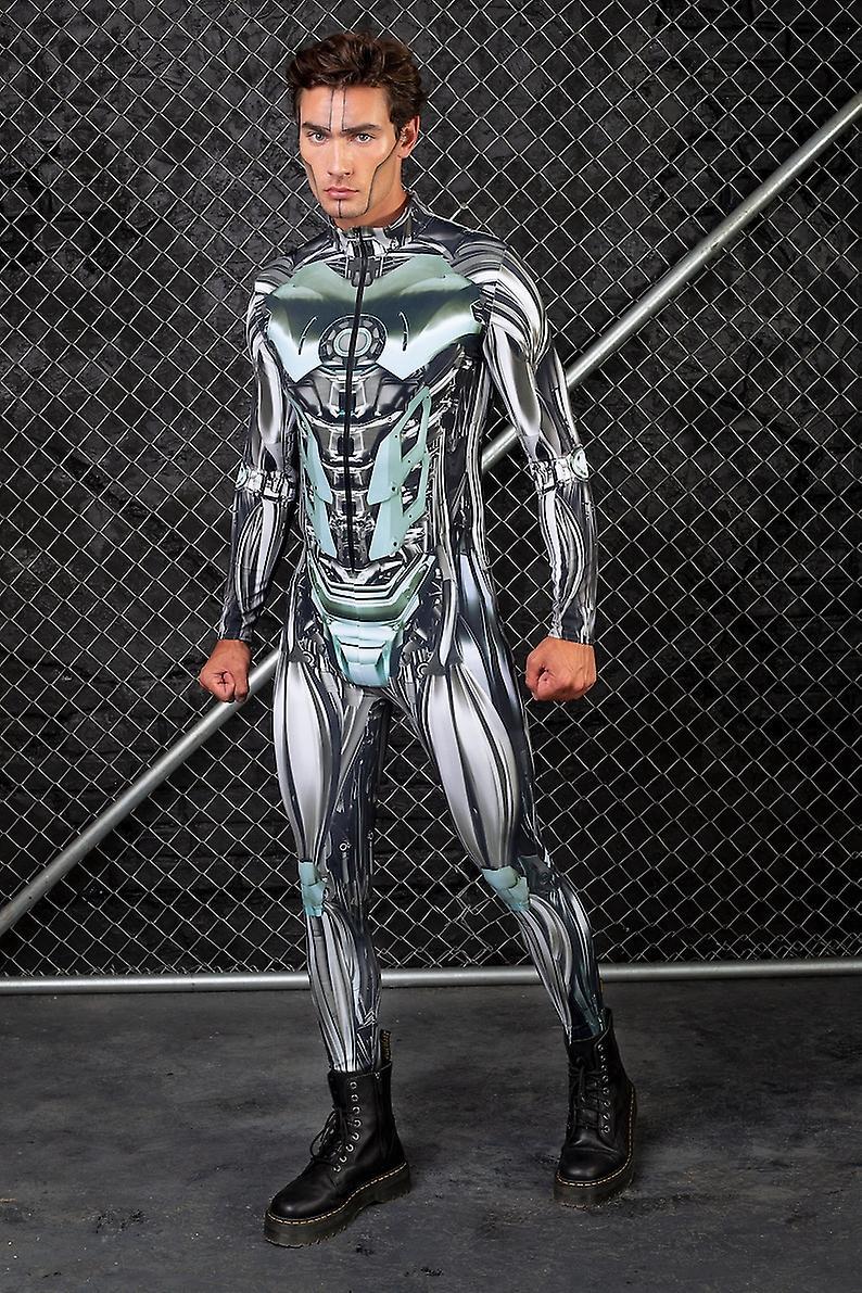 Italian Design Robot Droid Costume For Men - Perfect For Halloween & Christmas Couples' Dress-Up_Active 3XL