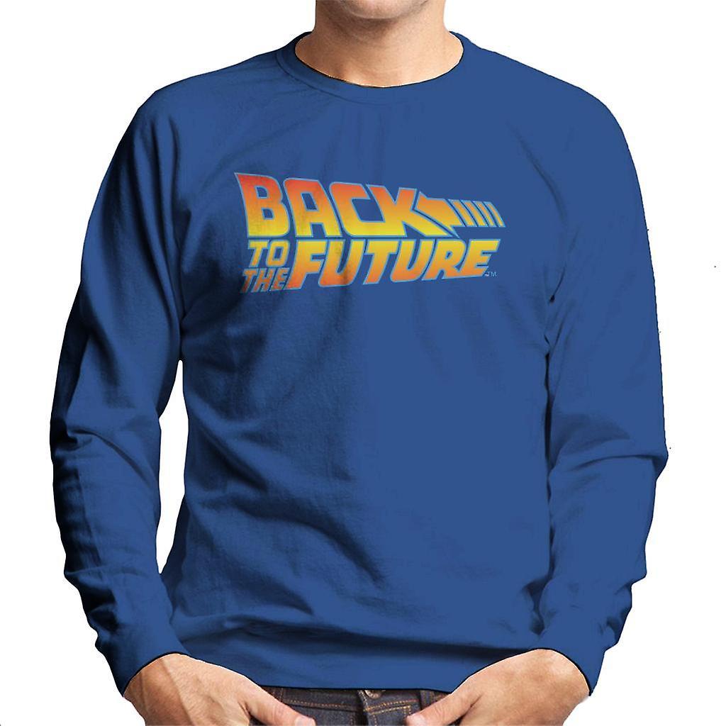 Back to the Future Classic Movie Logo Men's Sweatshirt Royal Blue Large