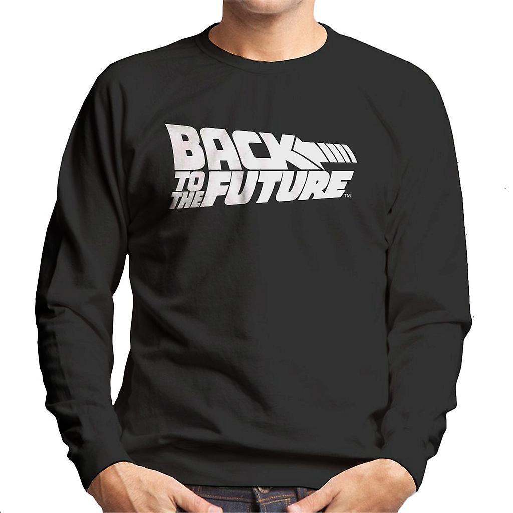 Back to the Future White Logo Men's Sweatshirt Black XX-Large