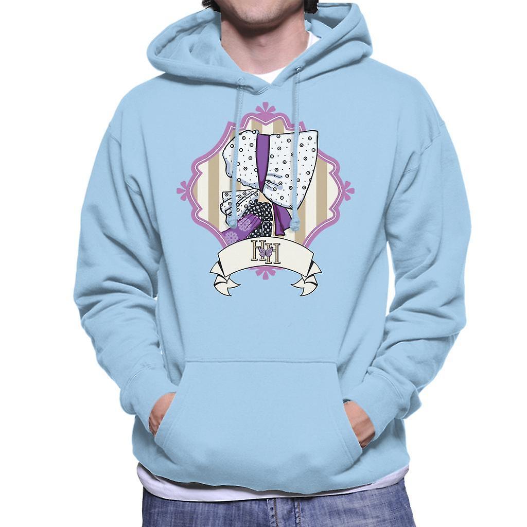 Holly Hobbie Bonnet Side Profile Men's Hooded Sweatshirt Sky Blue Large