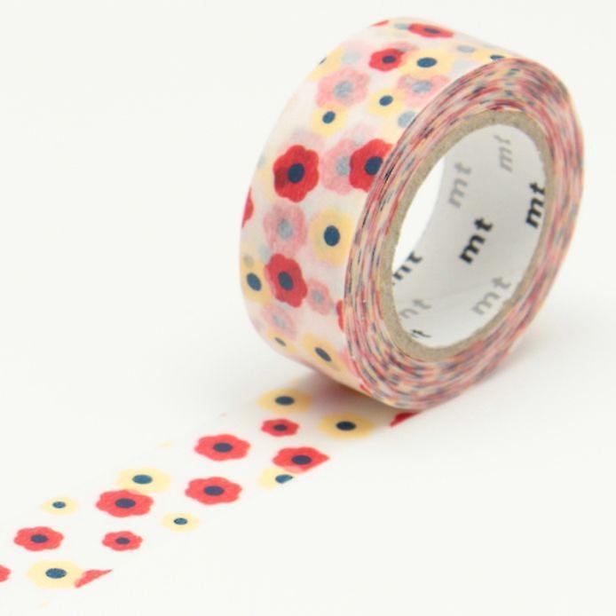 Masking tape KIDS - Multicoloured flower - 1,5 cm x 7 m Multicolored 4 x 4 x 1,5 cm