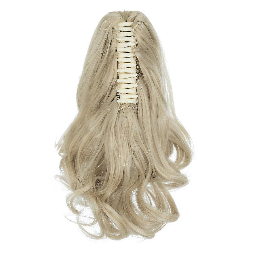 Sego 12" Short Claw Clip Ponytail Extensions Curly Hair Extensions blond & bleachblonde 12inch