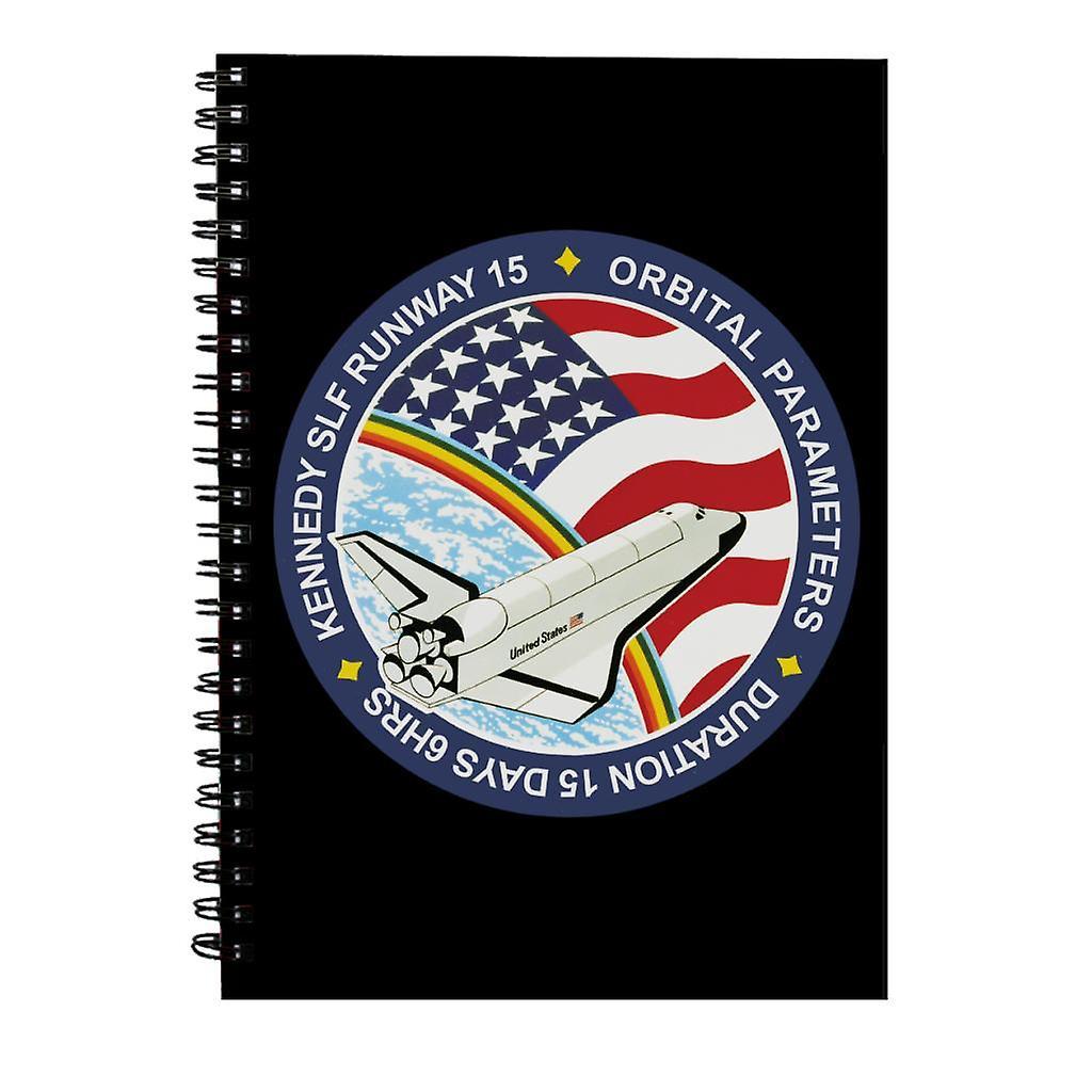 NASA STS 61B Space Shuttle Atlantis Mission Patch Spiral Notebook Black 15 x 21 cm