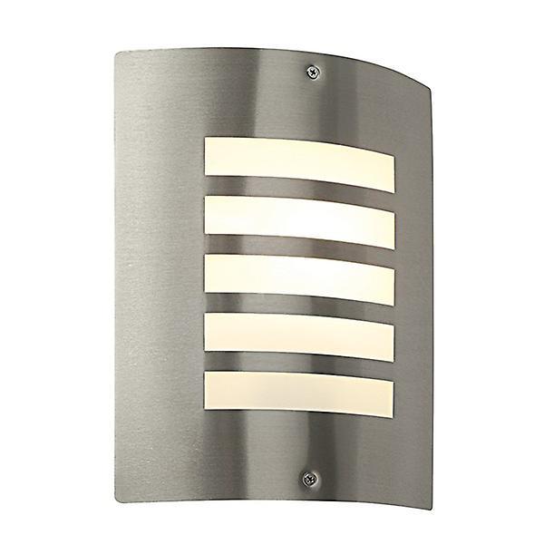 Saxby Lighting (Poole) Bianco Outdoor Wall IP44 60W Brushed Stainless Steel & Opal 1 Light Dimmable IP44 - E27