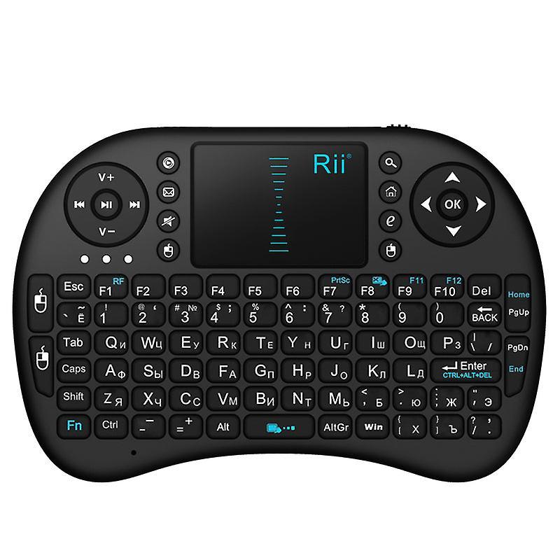 mickcara Rii i8 russian wireless mini keyboard lithium battery air mouse remote control with touchpad for pc, tv box windows