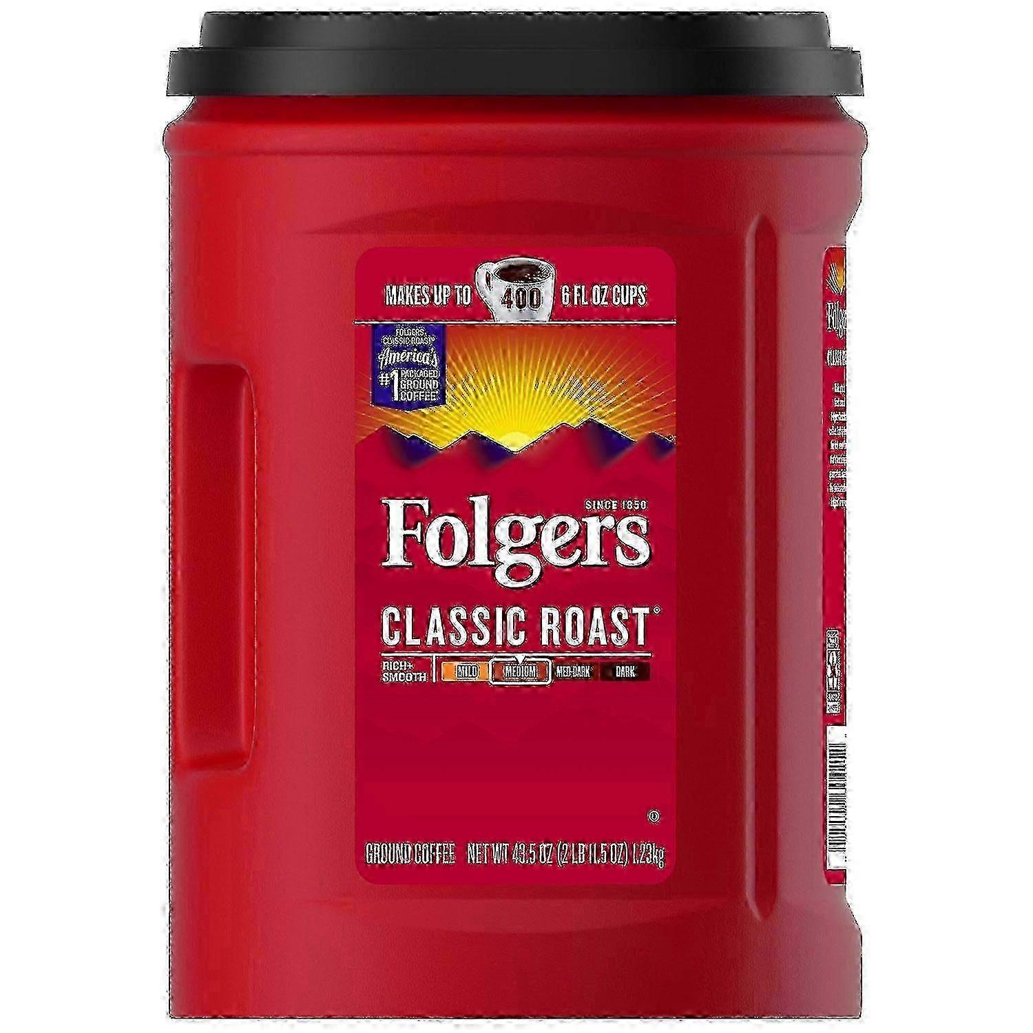 Folgers Classic Roast Ground Coffee, 43.5 Oz