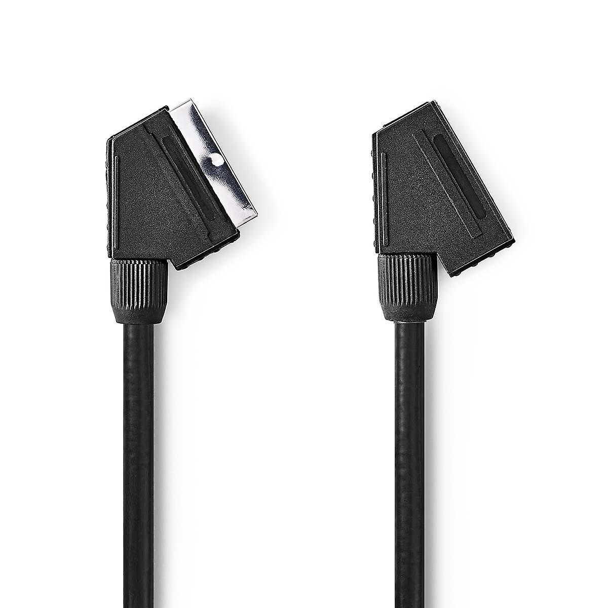 Nedis SCART Cable | SCART Male | SCART Female | Nickel Plated | 480p | 2.00 m | Round | PVC | Black | Envelope