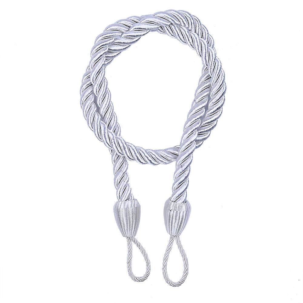 unbrand Ropes Tie Backs for Window Curtain Cord Buckle Tiebacks Tie Backs White