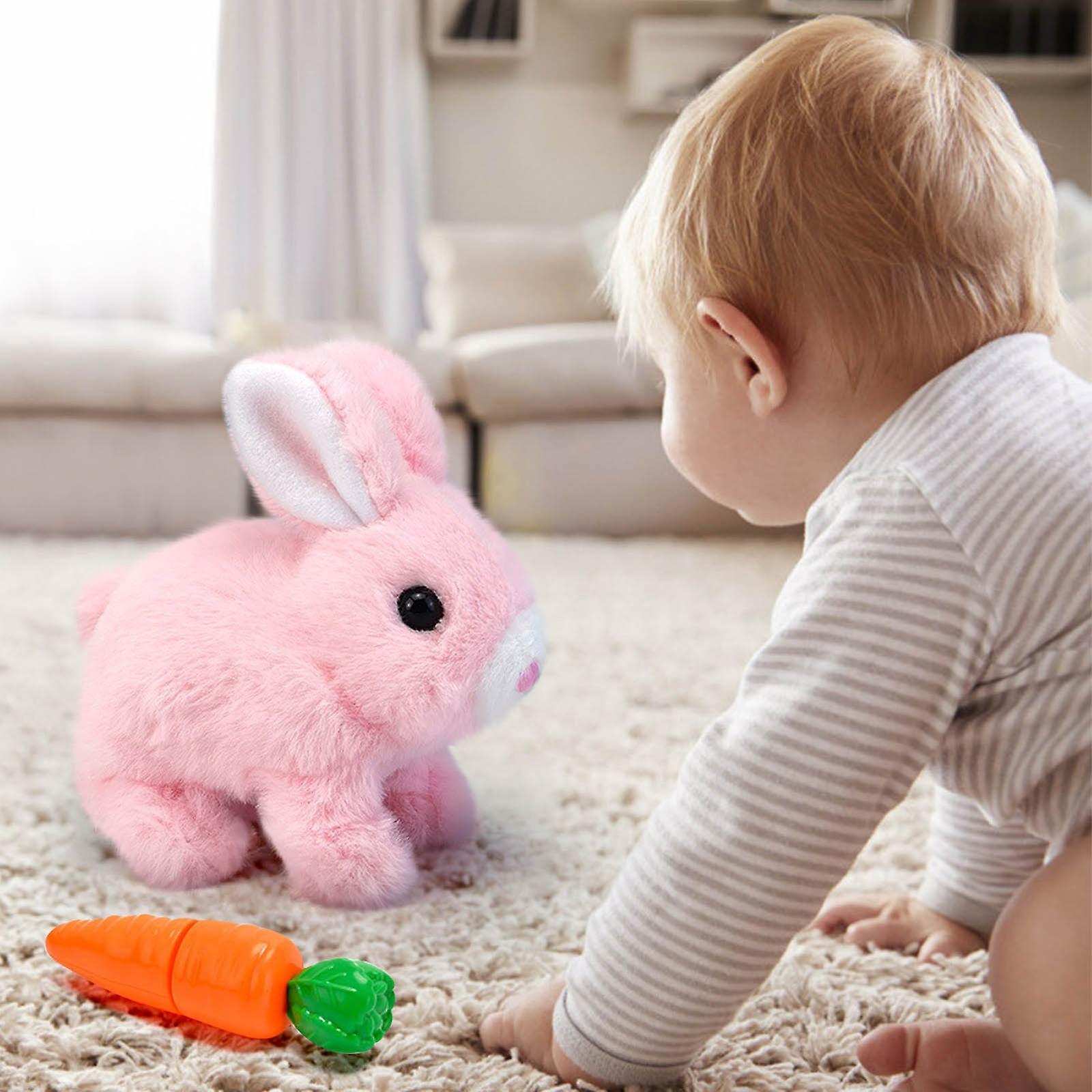 Baodan Bunny Toys Interactive Toys Bunnies Can Walk And Talk, Easter Plush Stuffed Bunny Toy Walking Rabbit Educational Toys For Kids, Hopping Ears...