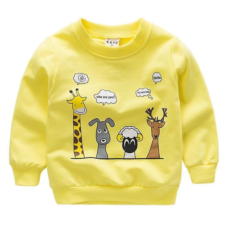 Slowmoose Baby Clothes Sweatshirts - Soft Cotton Top Cartoon Sweater, Spring Autumn 24M / Animals--yellow