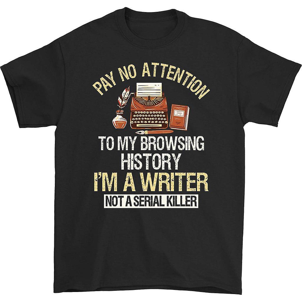 HISHARK I'm a writer not a serial killer t-shirt Black S