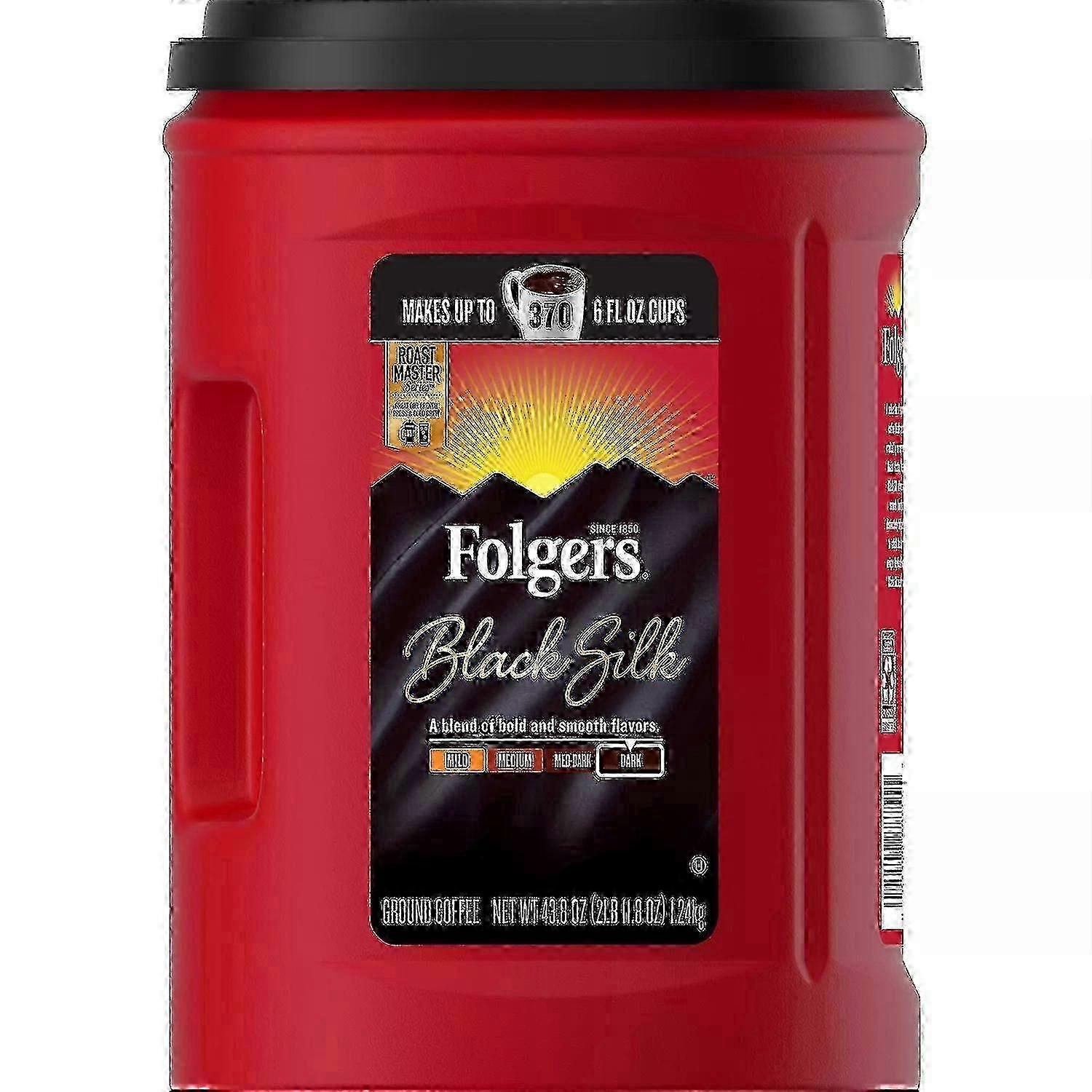 Folgers Black Silk Coffee, 43.8 Oz