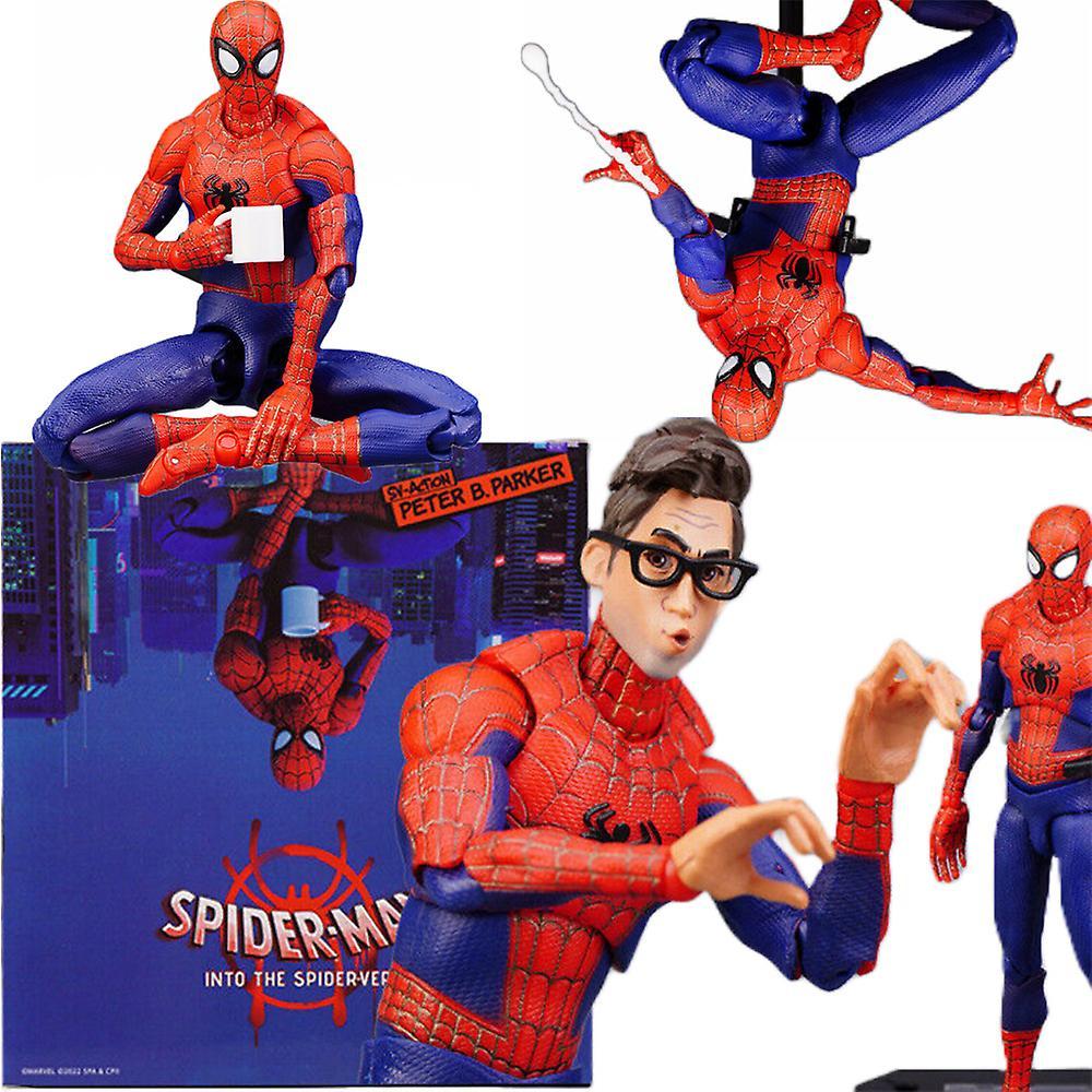 Manchalk Spiderman: Into The Spider-verse Action Figure Collectible Model Peter B.parker Fans Gift