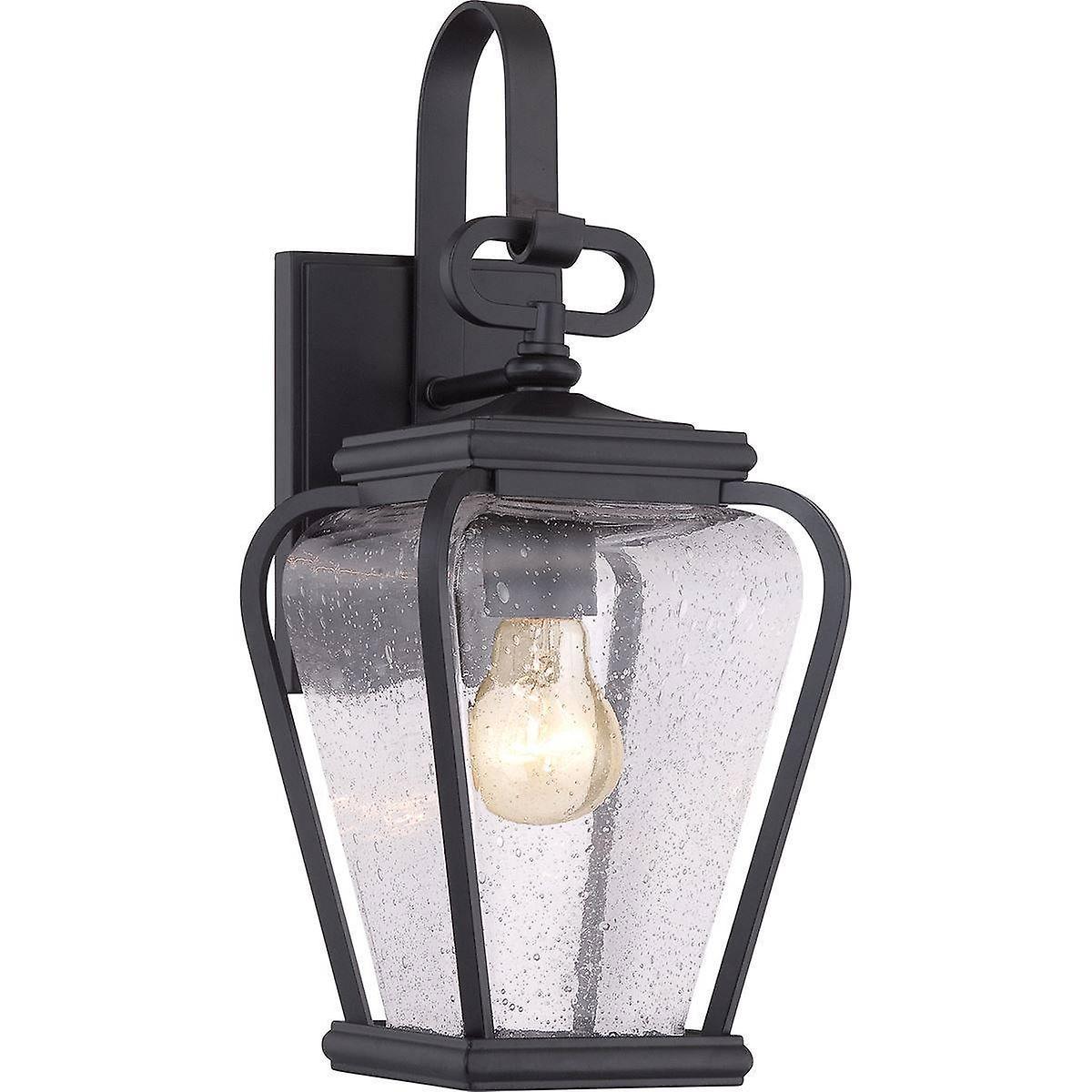 Province 1 Light Small Wall Lantern Mystic Black Finish E27