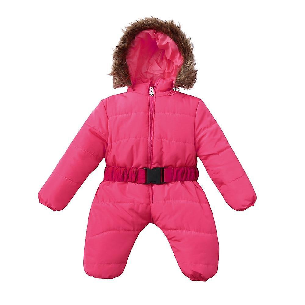 Slowmoose Winter Clothes Infant Baby Snowsuit Romper Jacket Hooded Jumpsuit Warm Thick 18M / Red