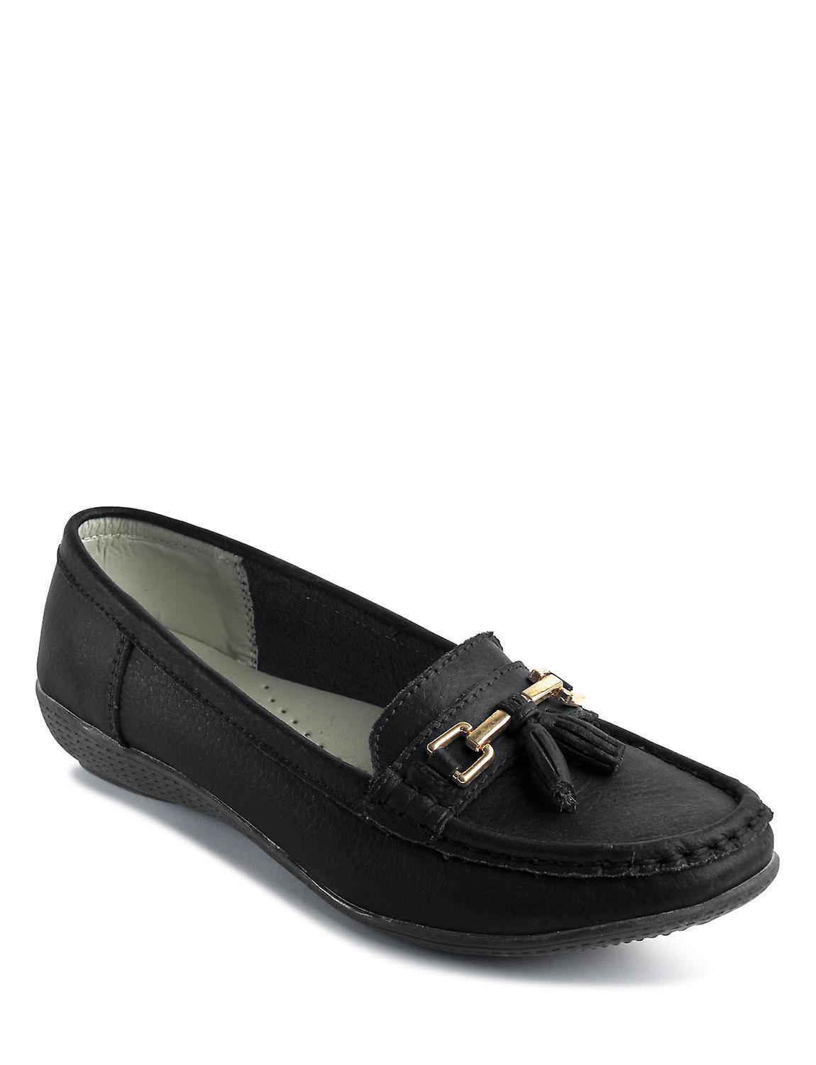 Leather Loafer Nautical Wide Fit