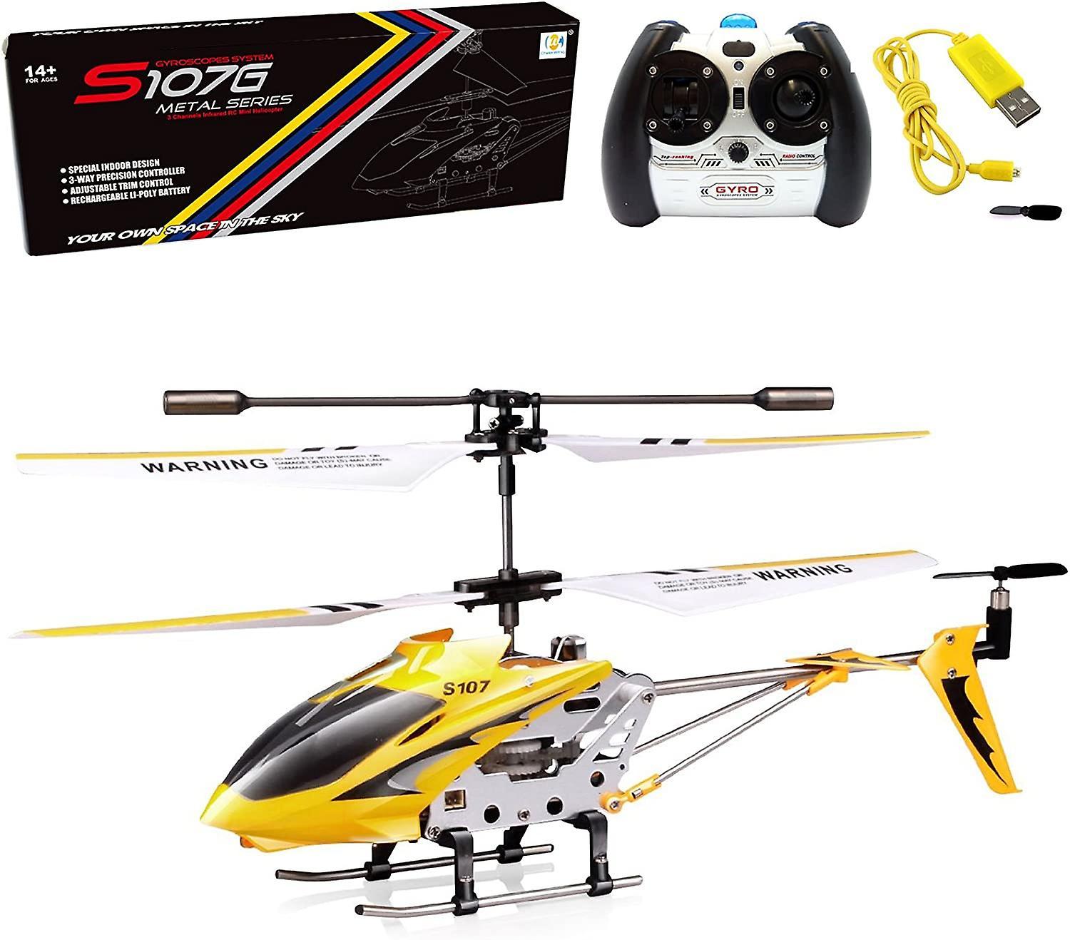 Heytea Katea S107/s107g Phantom 3ch 3.5 Channel Mini Rc Helicopter With Gyro Yellow