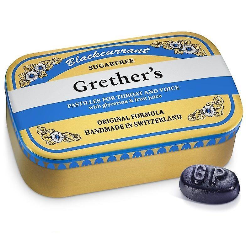 Grethers Grether's Blackcurrant Pastilles Sugar Free 110g