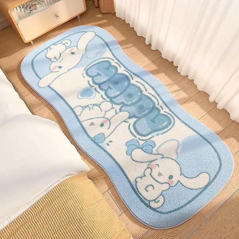 Aionyaaa Sanrio Kawaii Cinnamoroll Mat Kuromi Cartoon Cute Soft Imitation Cashmere Carpet Ins Anime Non-slip Bathroom Absorbent Floor Mat 40x100cm