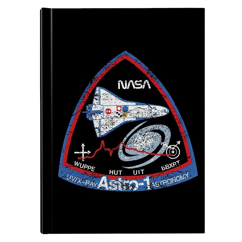 NASA ASTRO 1 Observatory STS 35 Mission Badge Distressed Hardback Journal Black 13 x 18.5 cm