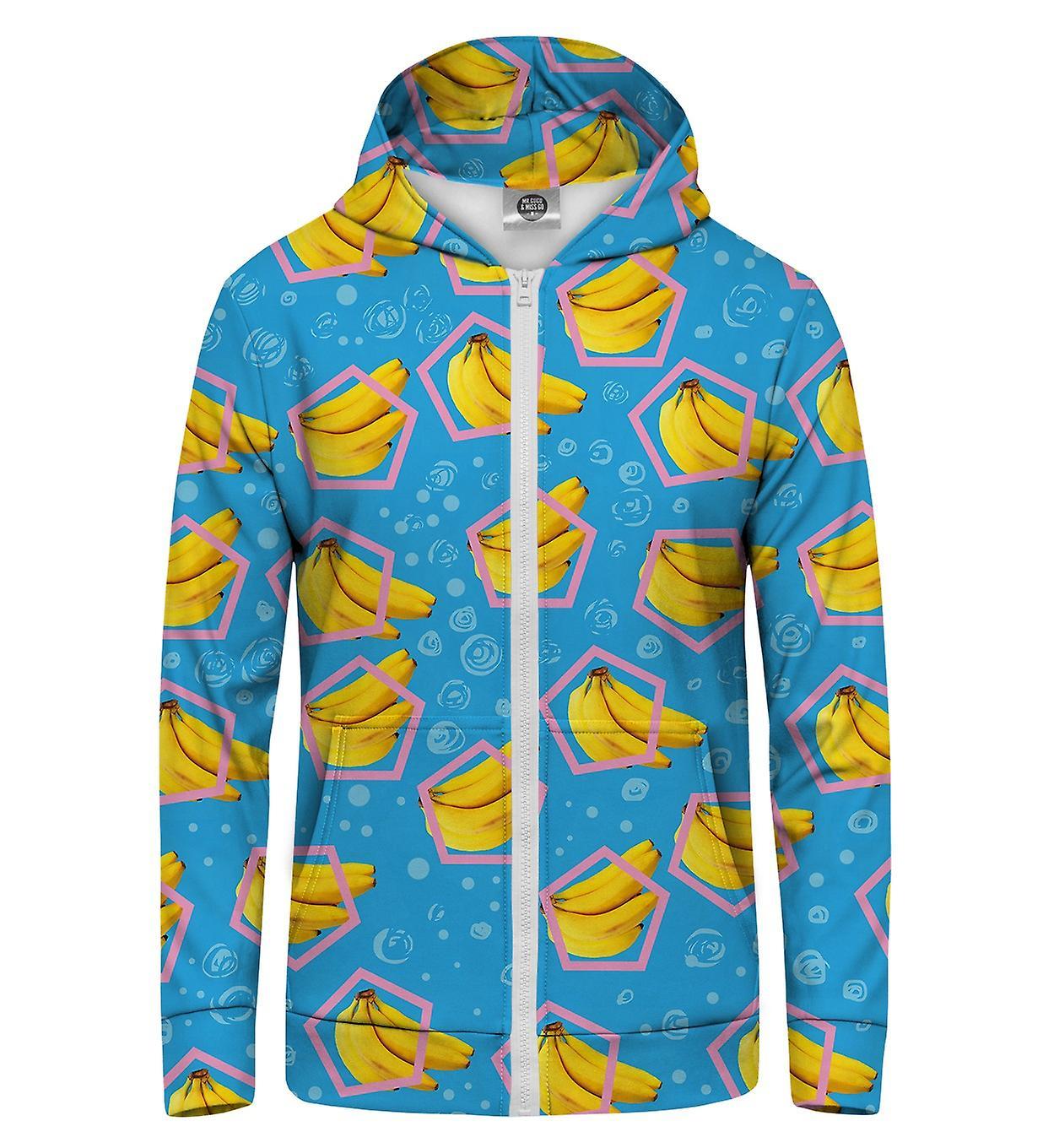 Mr Gugu & Miss Go Mr. GUGU & Miss GO Blue Bannanas Hoodie Kangaroo Zip Up XS