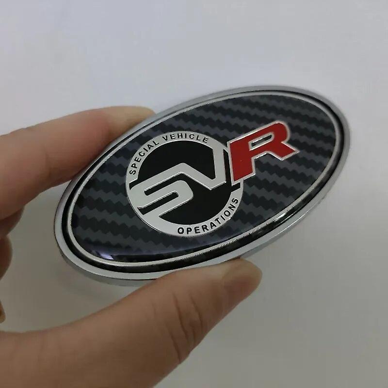 Car Badge 3D SVR Logo Car Rear Front Emblem Badge Decals For Land Range Rover Discovery OVERFINCH SVR Sport Sticker Auto Accessories Rear With Base